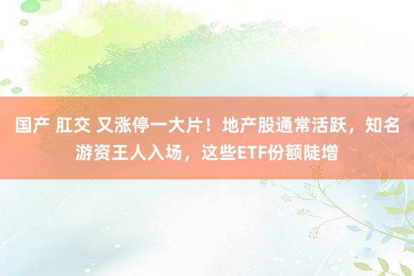 国产 肛交 又涨停一大片！地产股通常活跃，知名游资王人入场，这些ETF份额陡增