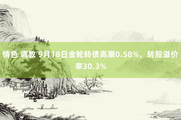 情色 调教 9月18日金轮转债高潮0.58%，转股溢价率30.3%