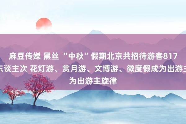 麻豆传媒 黑丝 “中秋”假期北京共招待游客817.2万东谈主次 花灯游、赏月游、文博游、微度假成为出游主旋律