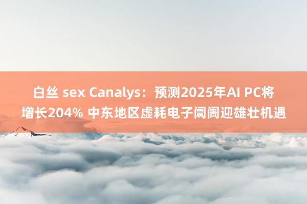 白丝 sex Canalys：预测2025年AI PC将增长204% 中东地区虚耗电子阛阓迎雄壮机遇