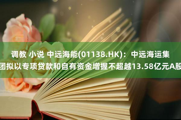 调教 小说 中远海能(01138.HK)：中远海运集团拟以专项贷款和自有资金增握不超越13.58亿元A股