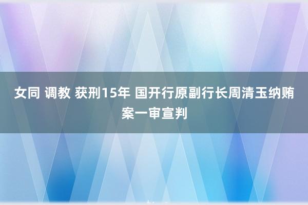 女同 调教 获刑15年 国开行原副行长周清玉纳贿案一审宣判