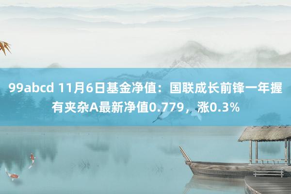 99abcd 11月6日基金净值：国联成长前锋一年握有夹杂A最新净值0.779，涨0.3%