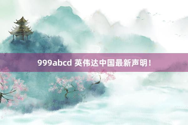 999abcd 英伟达中国最新声明！