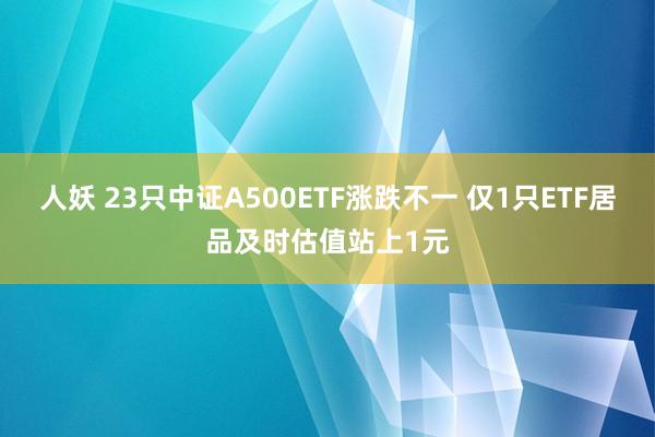 人妖 23只中证A500ETF涨跌不一 仅1只ETF居品及时估值站上1元