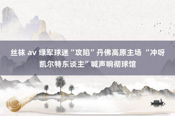 丝袜 av 绿军球迷“攻陷”丹佛高原主场 “冲呀凯尔特东谈主”喊声响彻球馆